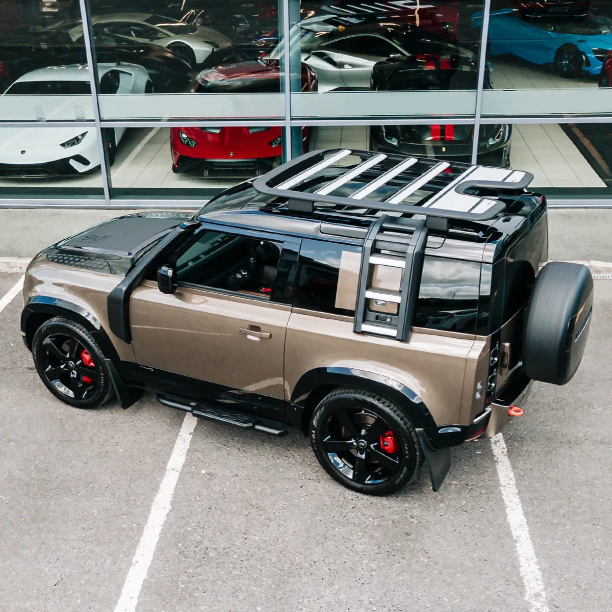 Gloss Black Wheel Arch Flares for Land Rover Defender 90 (L663), view 17