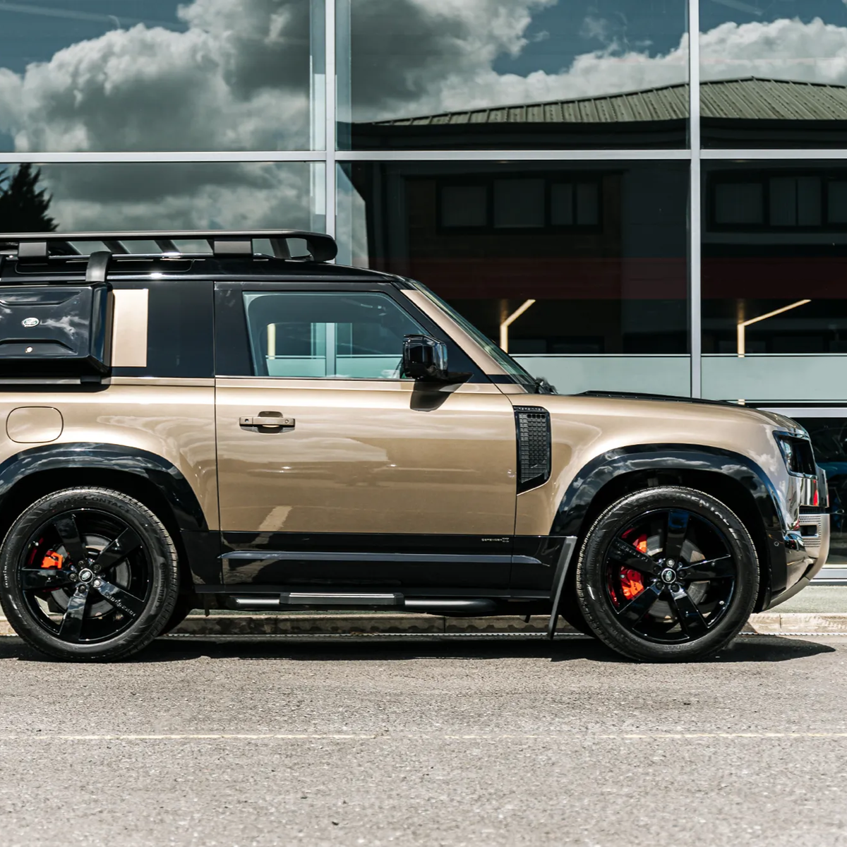 Gloss Black Wheel Arch Flares for Land Rover Defender 90 (L663), view 8