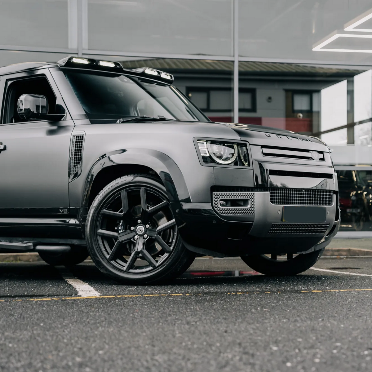 Gloss Black Wheel Arch Flares for Land Rover Defender 110 (L663), view 4