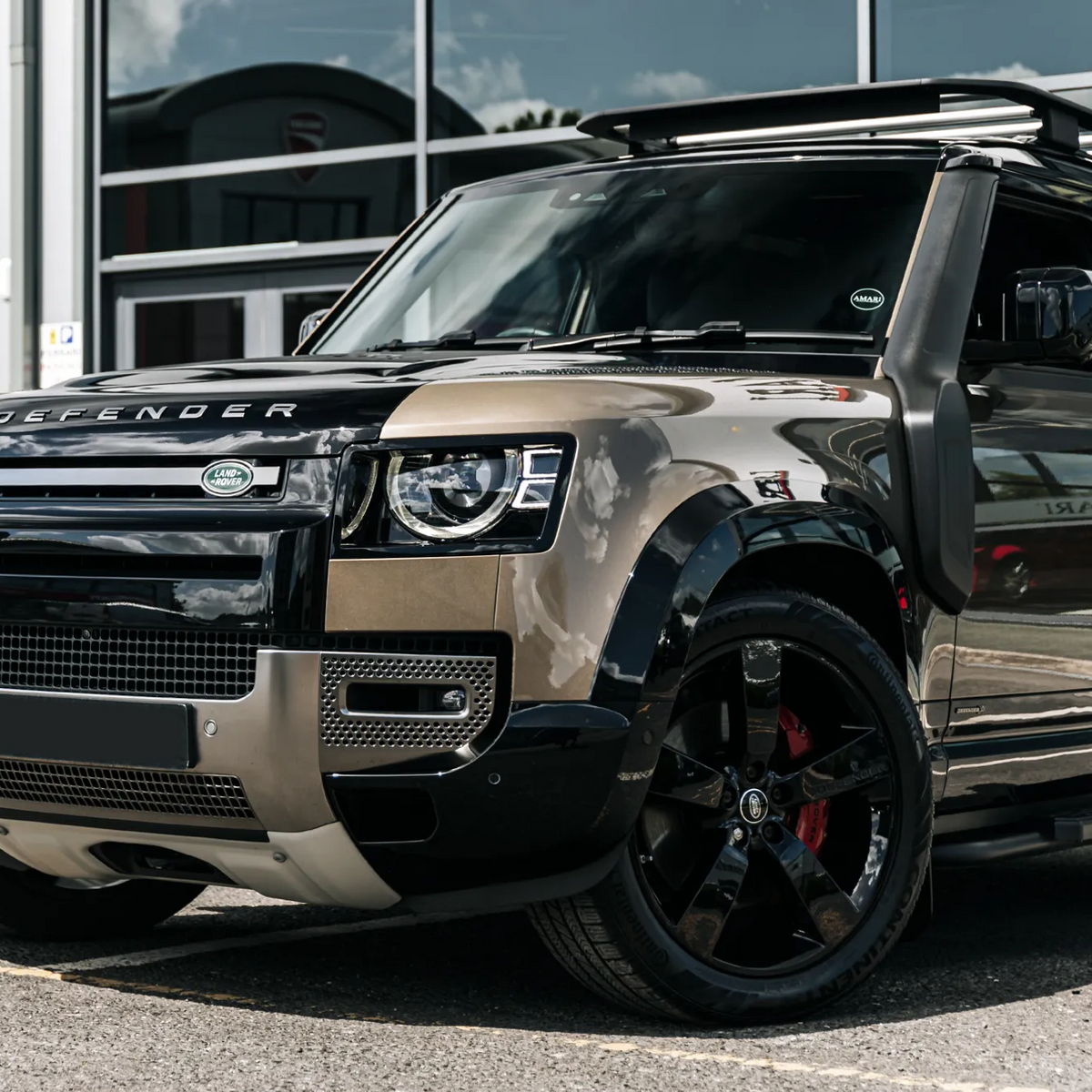 Gloss Black Wheel Arch Flares for Land Rover Defender 90 (L663), view 11