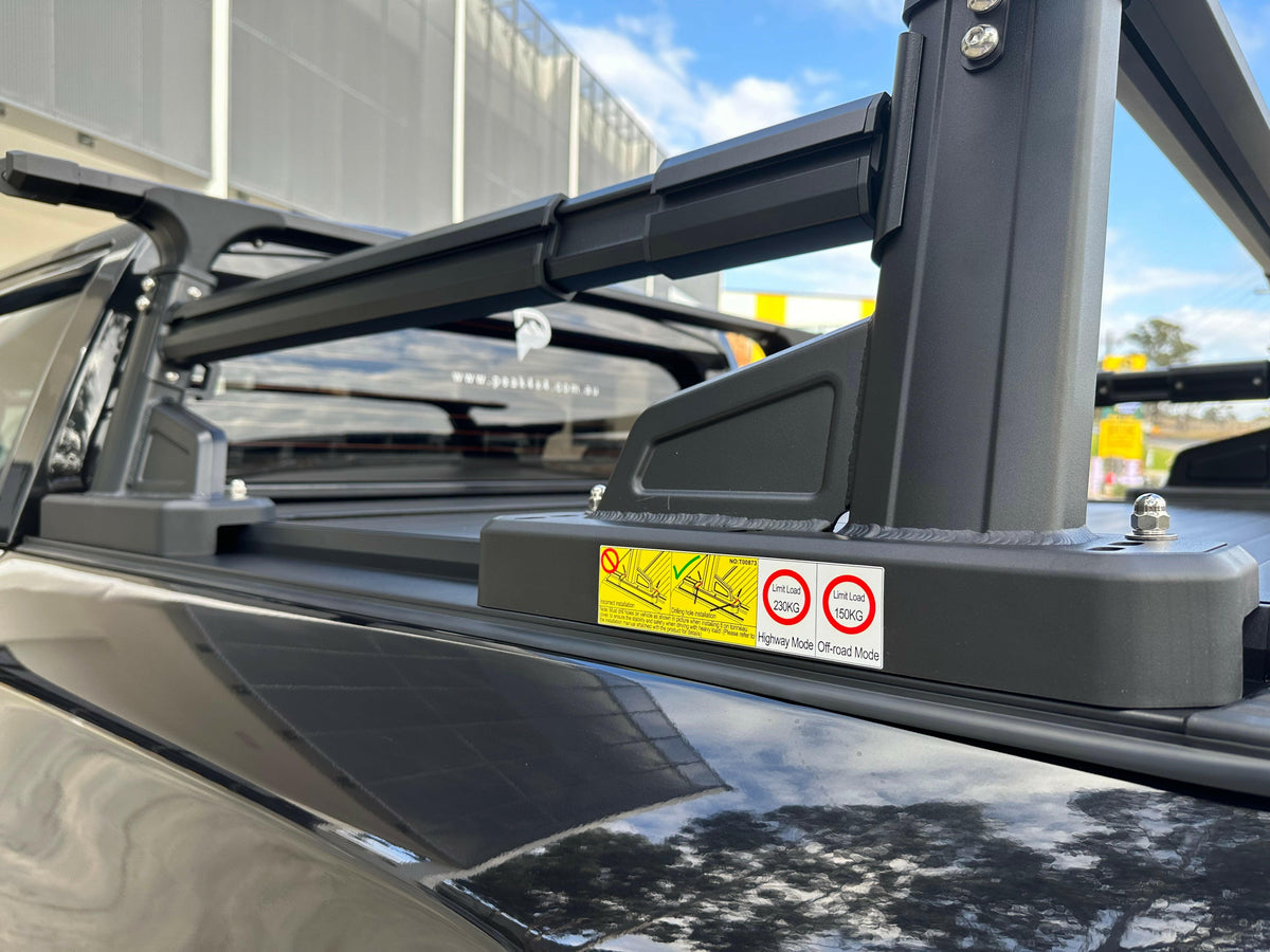 PEAK Ladder Rack System (Black) for KGM SsangYong Musso, view 4