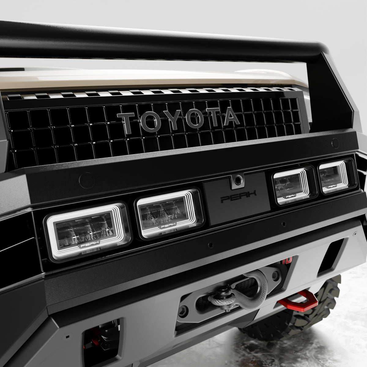PEAK LC1 Hustler Triple Loop Bull Bar for Toyota Landcruiser Prado 250, view 11
