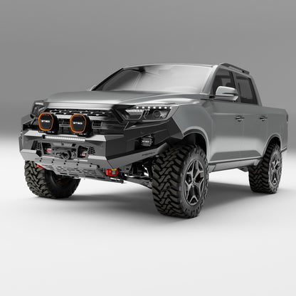PEAK M1 NightHawk Steel Bull Bar (No Loop) for KGM SsangYong Musso, view 2