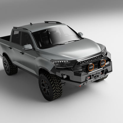 PEAK M1 NightHawk Steel Bull Bar (No Loop) for KGM SsangYong Musso, view 6