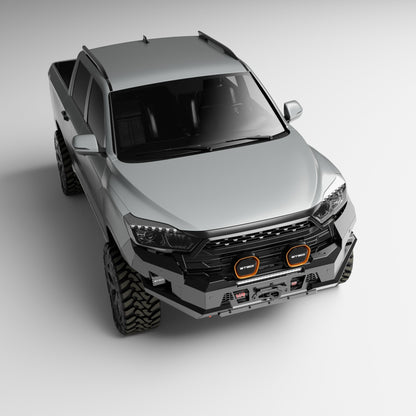 PEAK M1 NightHawk Steel Bull Bar (No Loop) for KGM SsangYong Musso, view 7
