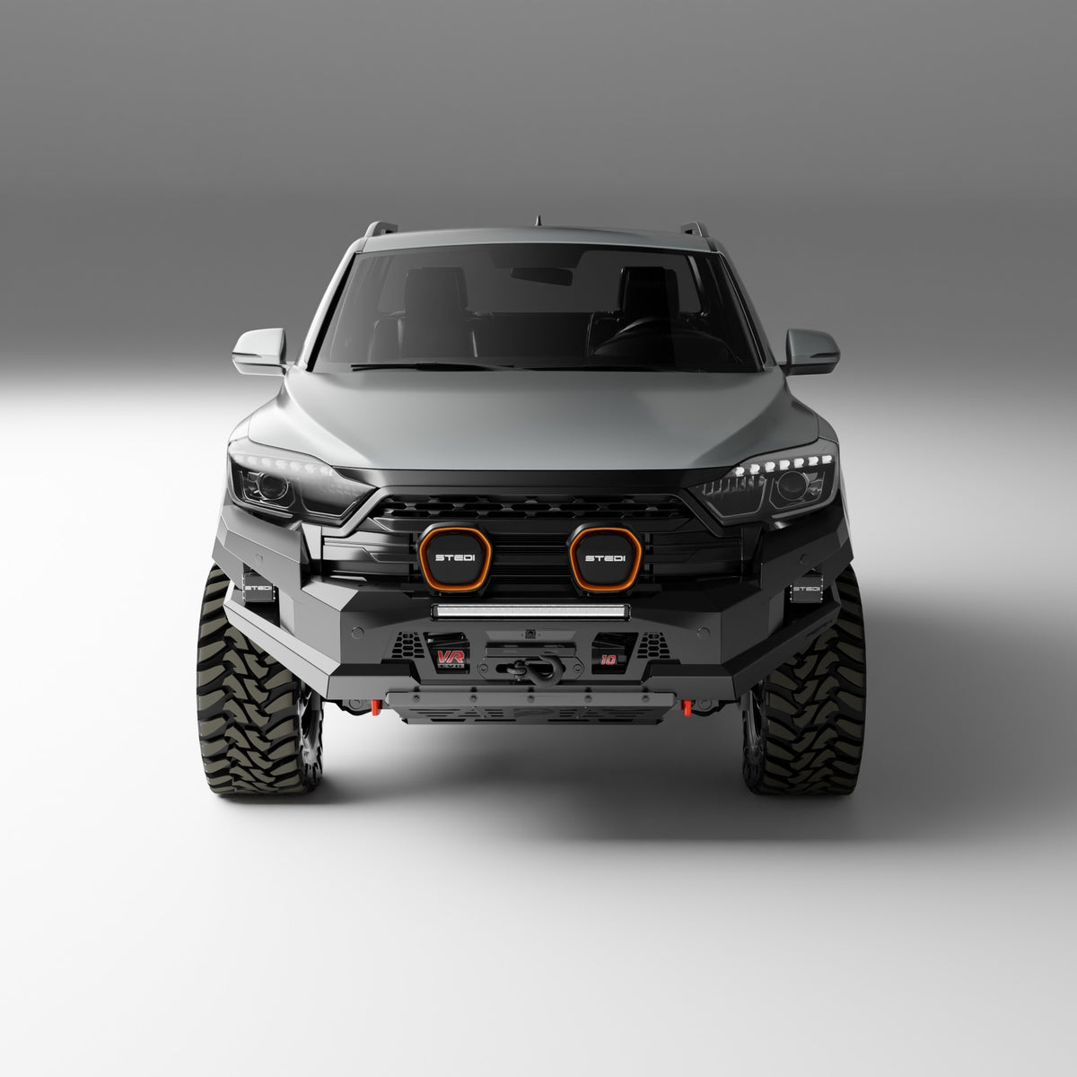 PEAK M1 NightHawk Steel Bull Bar (No Loop) for KGM SsangYong Musso, view 8