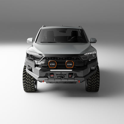 PEAK M1 NightHawk Steel Bull Bar (No Loop) for KGM SsangYong Musso, view 8