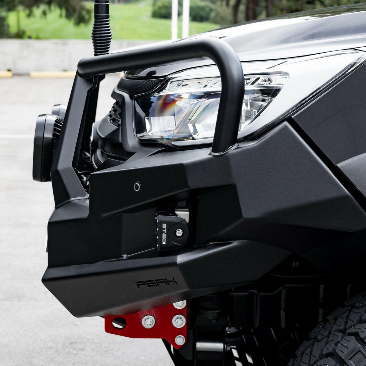PEAK M1 NightHawk Steel Bull Bar (Triple Loop) for KGM SsangYong Musso, view 24