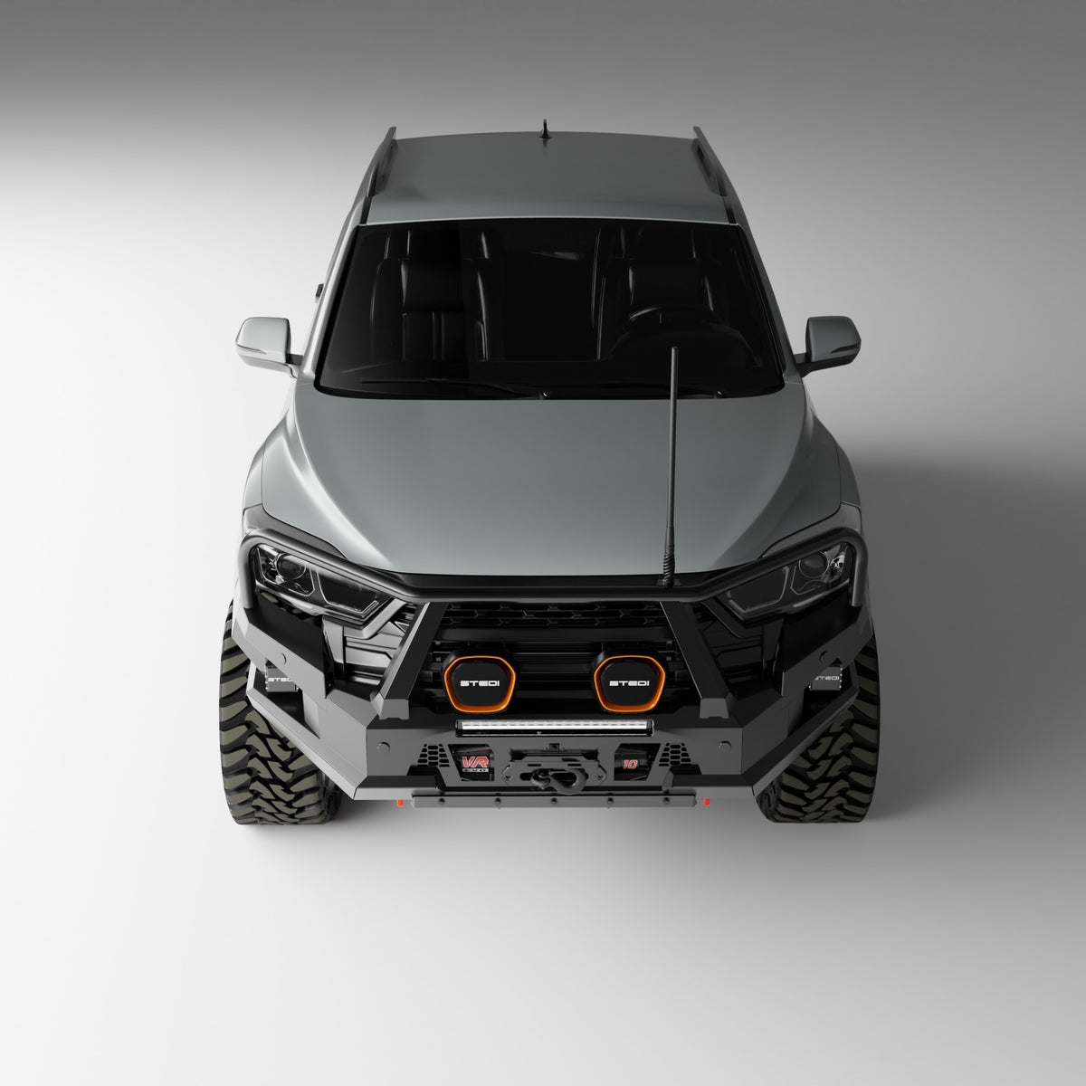 PEAK M1 NightHawk Steel Bull Bar (Triple Loop) for KGM SsangYong Musso, view 8