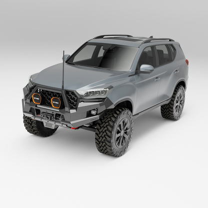 PEAK R1 NightHawk Steel Bull Bar (Single Loop) for KGM SsangYong Rexton, view 3