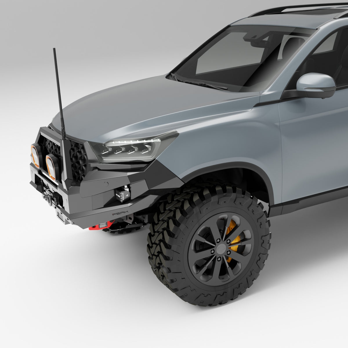 PEAK R1 NightHawk Steel Bull Bar (Single Loop) for KGM SsangYong Rexton, view 6