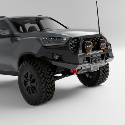 PEAK R1 NightHawk Steel Bull Bar (Single Loop) for KGM SsangYong Rexton, view 7