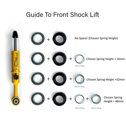 PEAK TT35A Nitro 4 Step Adjustable Front Shock Absorber for KGM SsangYong Musso & Rexton, view 5