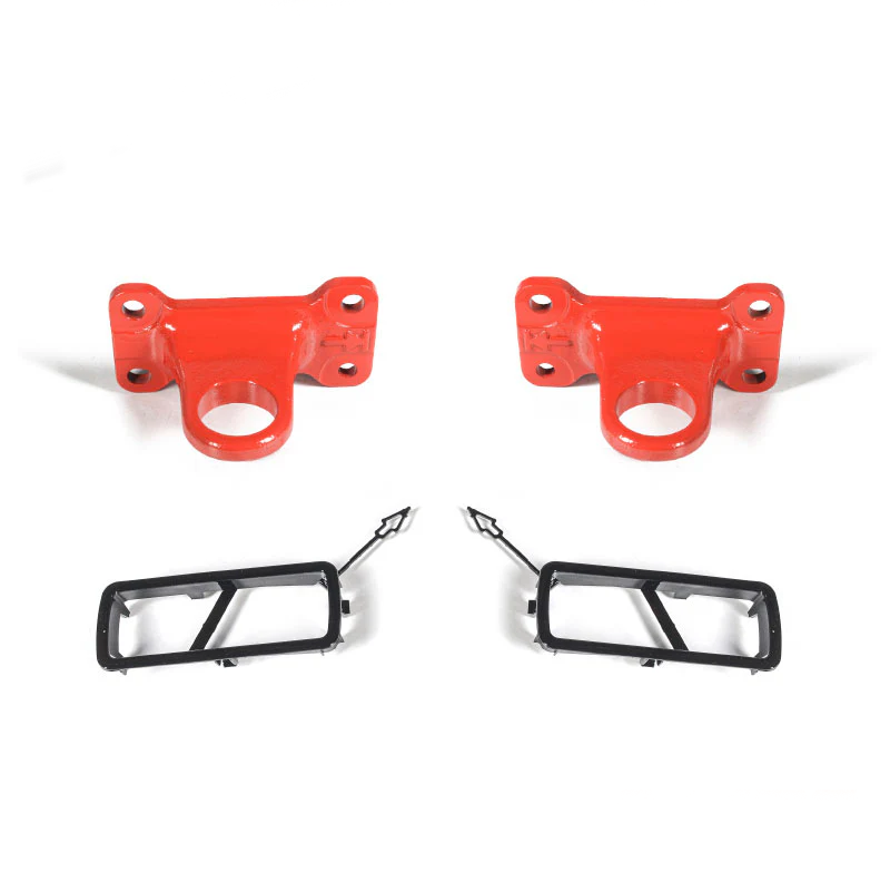 Red Rear Recovery Hooks for Land Rover Defender 90 and 110 (L663), view 2