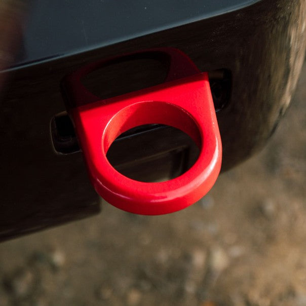 Red Rear Recovery Hooks for Land Rover Defender 90 and 110 (L663), view 6