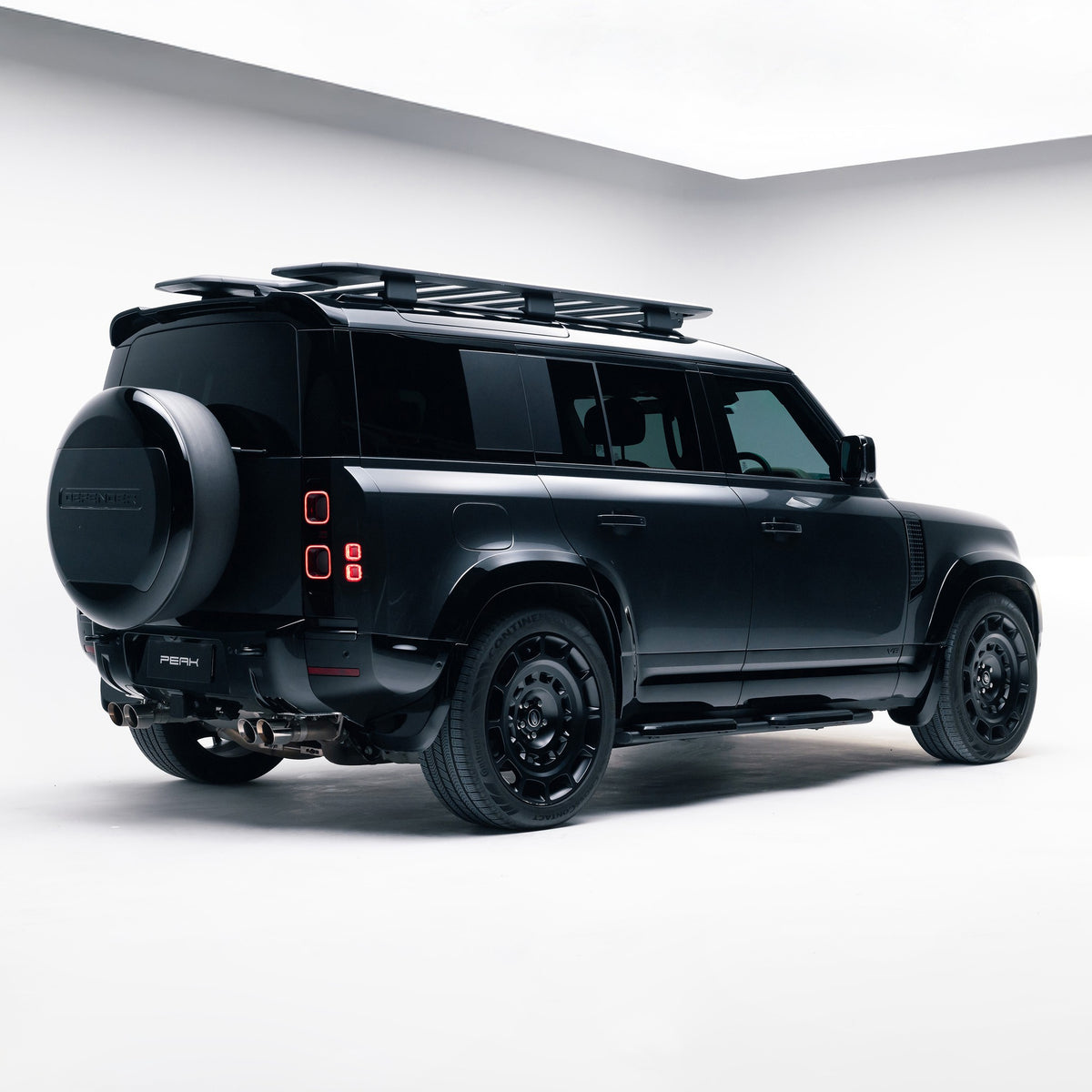 Black Side Steps for Land Rover Defender 110 and 130 (L663), view 7