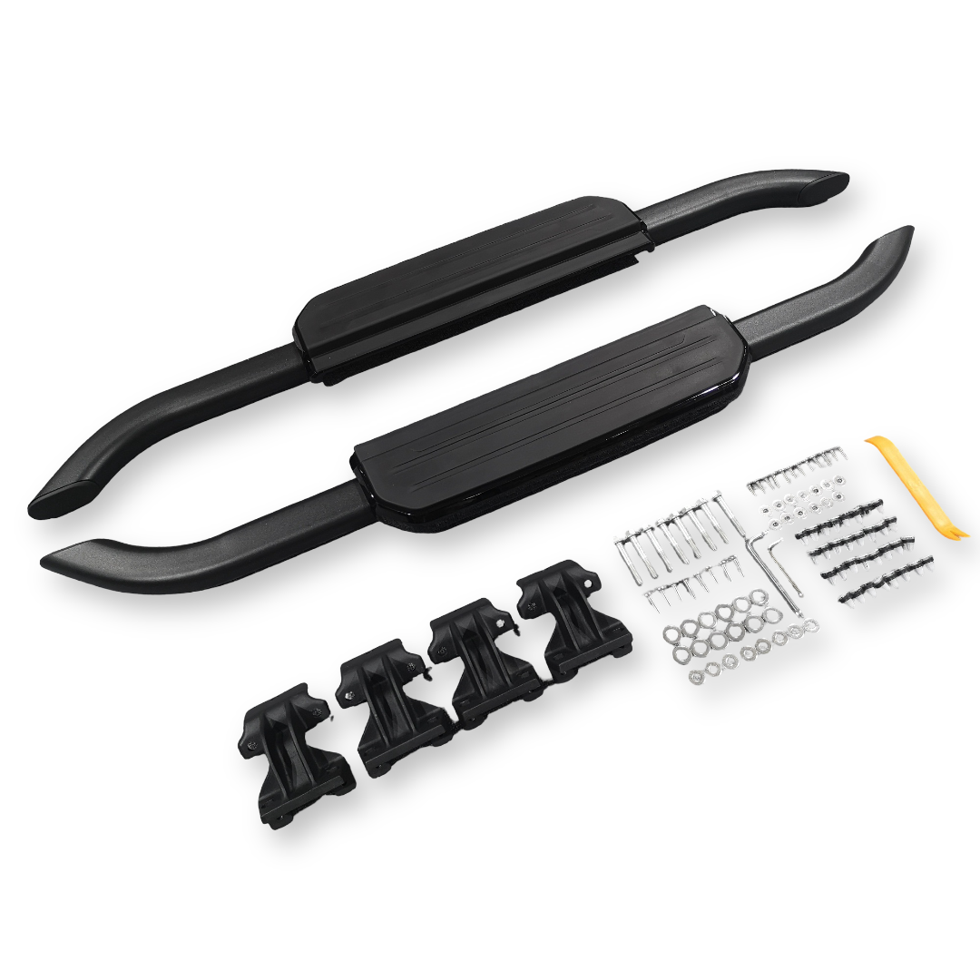 Black Side Steps for Land Rover Defender 90 (L663), view 3