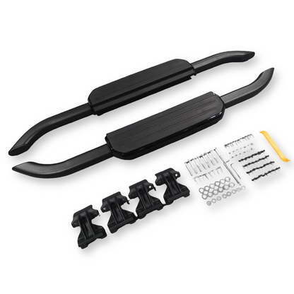 Black Side Steps for Land Rover Defender 90 (L663), view 3