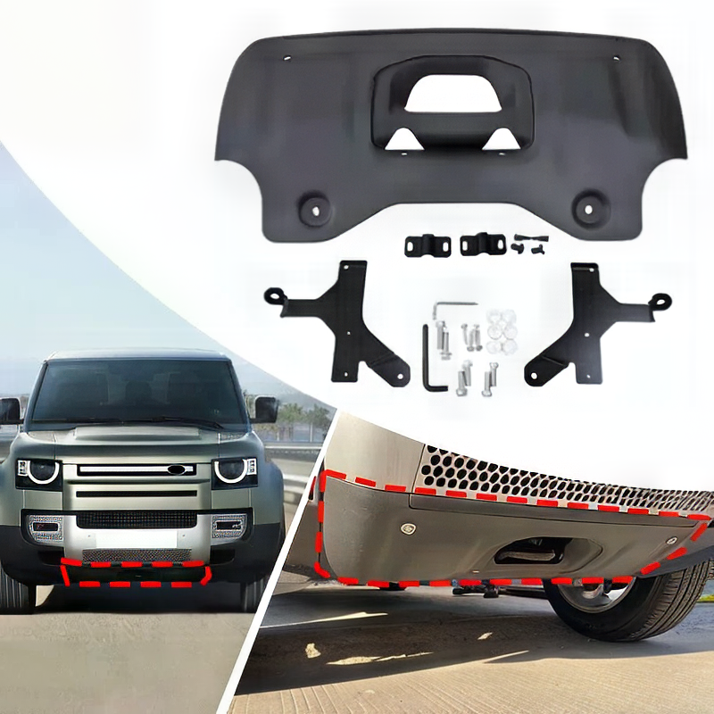 Black Front Skid Plate for Land Rover Defender 90, 110 and 130