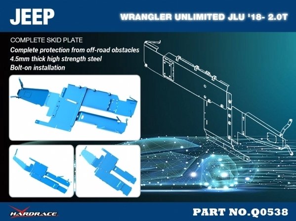 SKID PLATE JEEP, WRANGLER UNLIMITE JLU 18-PRESENT - Q0538 6