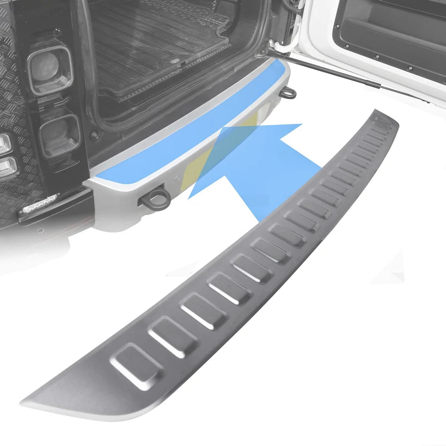 Stainless Steel Rear Bumper Scuff Plate for Land Rover Defender 90/110/130 (L663)