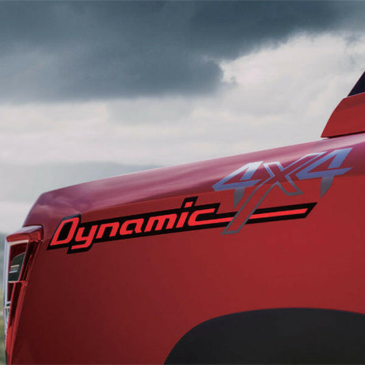Genuine SsangYong 'Dynamic 4x4' tub decal for Musso (Set).