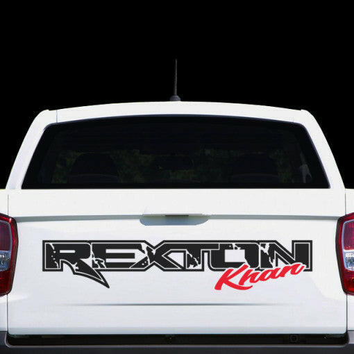 Rear Tailgate 'Rexton' decal for SsangYong Musso.
