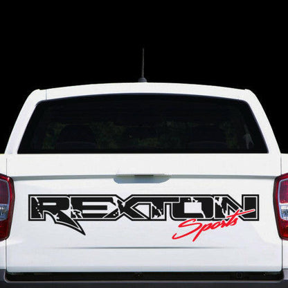 Rear Tailgate 'Rexton' decal for SsangYong Musso.