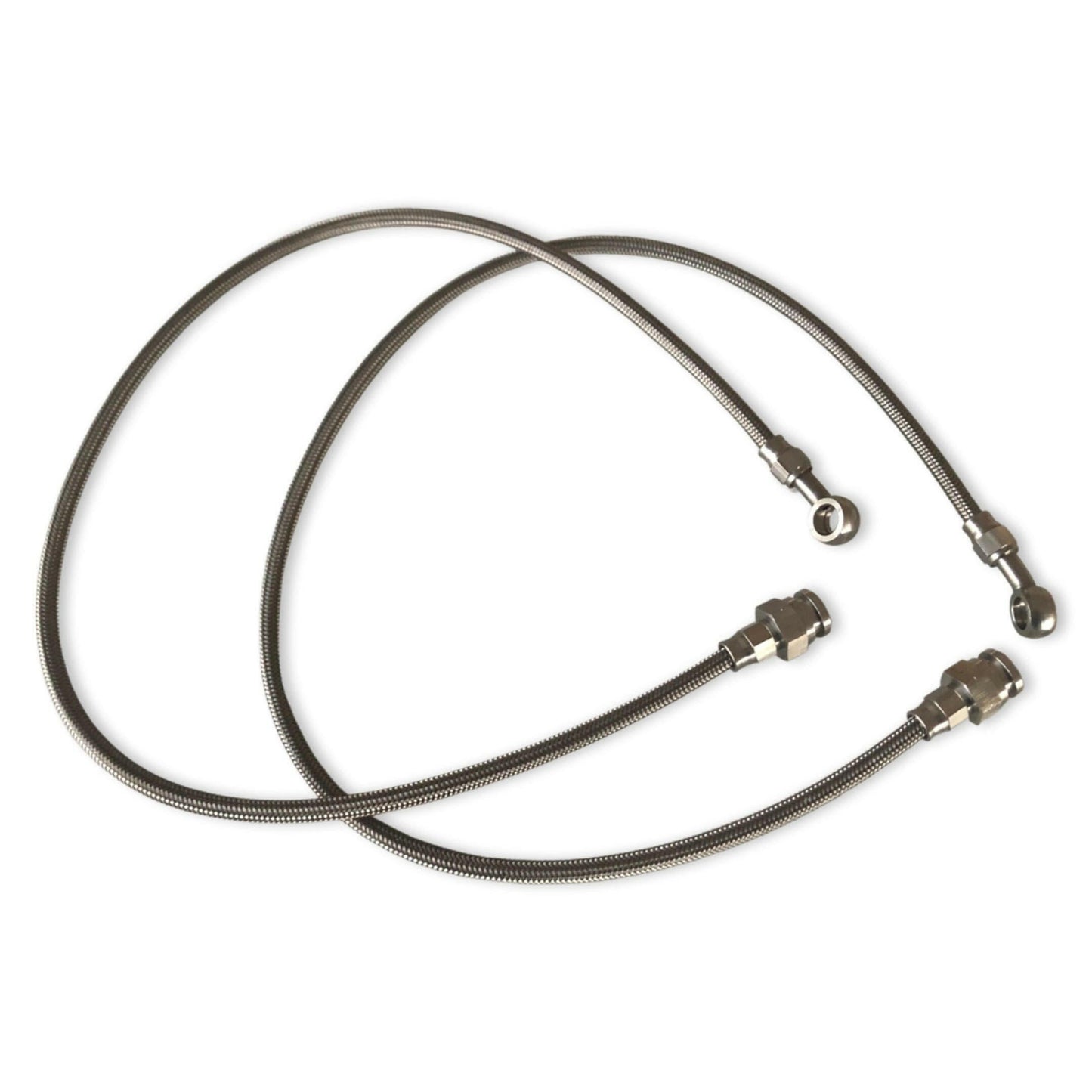Rear Extended Stainless Steel Braided Brake Lines for Musso (Pair).