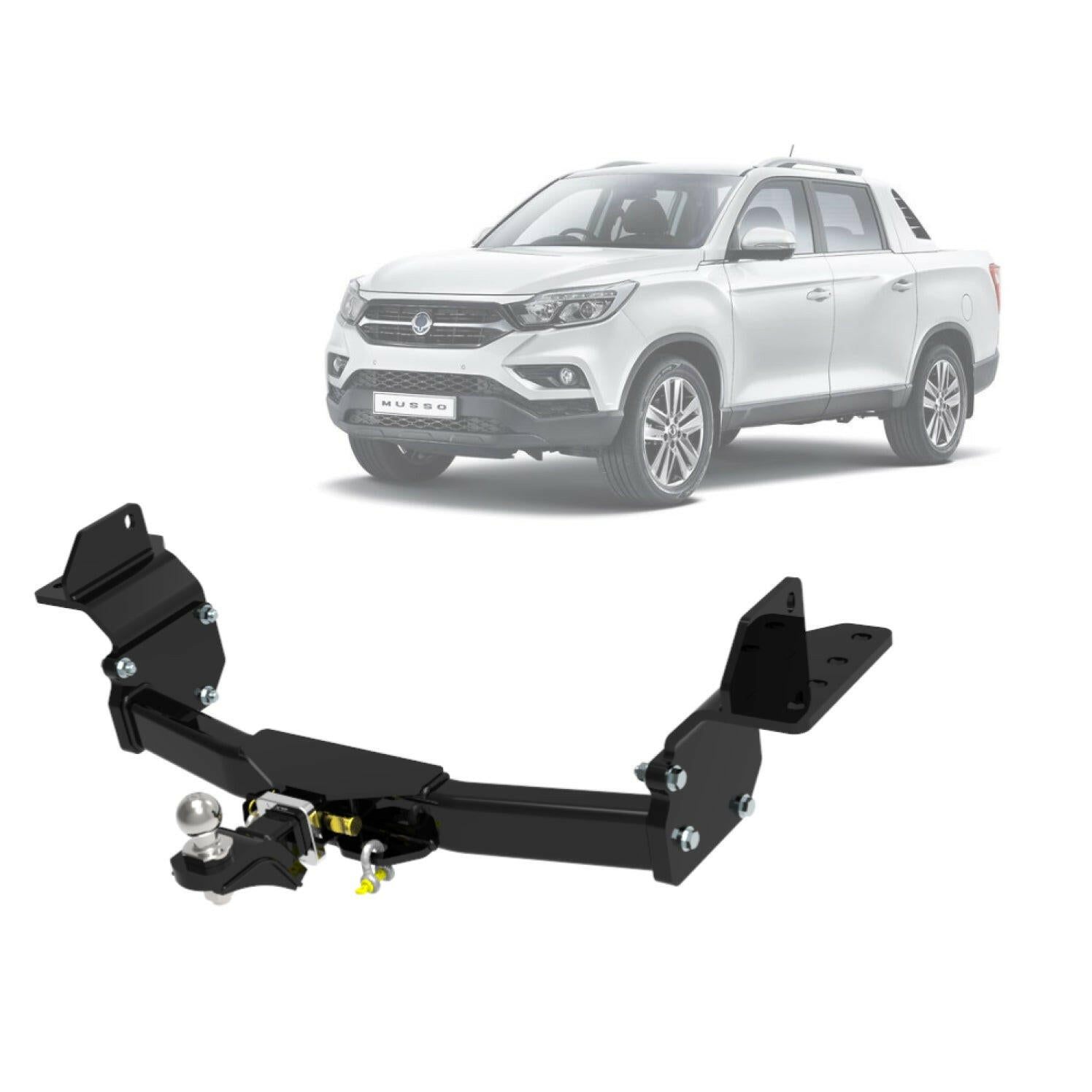 TrailBoss Heavy Duty 3500kg Tow Bar For SssangYong Musso (SWB Only).