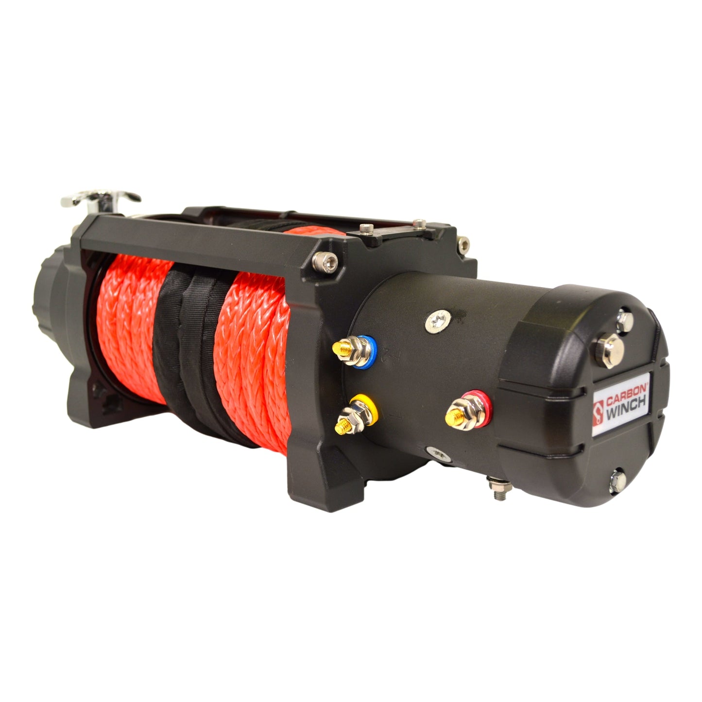 24 VOLT Carbon 12K 12000lb Electric winch with synthetic rope - CW-12K_24V 5