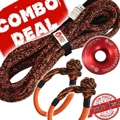Carbon 4m 14000kg Bridle Rope, 2 x Soft Shackle, Recovery Ring Combo Deal - CW-COMBO-0054-MFSS-RR10 2