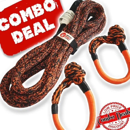 Carbon 4m 14000kg Bridle Rope and 2 x Soft Shackle Combo Deal - CW-COMBO-HT0054-MFSS 1