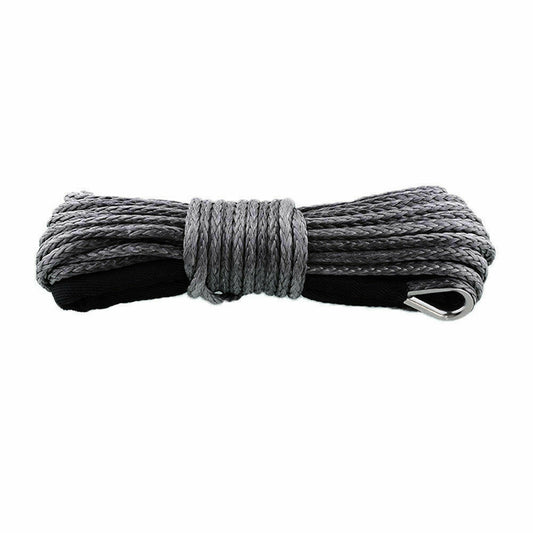 Carbon Winch 12000lb 24m x 10mm Synthetic Black Winch Rope Replacement - CW-ROPE24X10BLACK 1