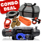 Carbon V.3 12000lb Winch Blue Hook and Recovery Combo Deal - CW-12KV3B-COMBO2 2