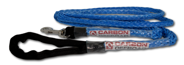 Carbon Offroad Beastline Winch Rope Dog Lead Kit 2m x 8mm Stainless Hardware - CW-BDL3_BL 2