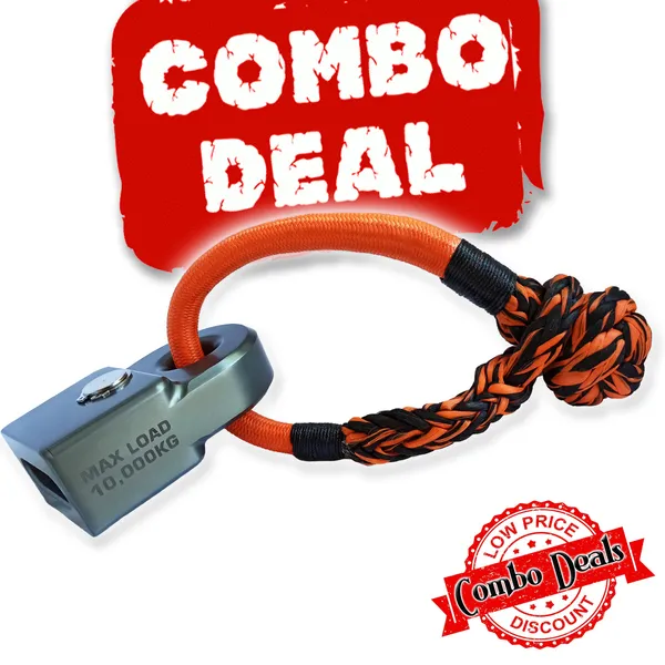 Carbon Winch Rope Thimble and Soft Shackle Combo Deal - CW-COMBO-MFSS-10WS 2