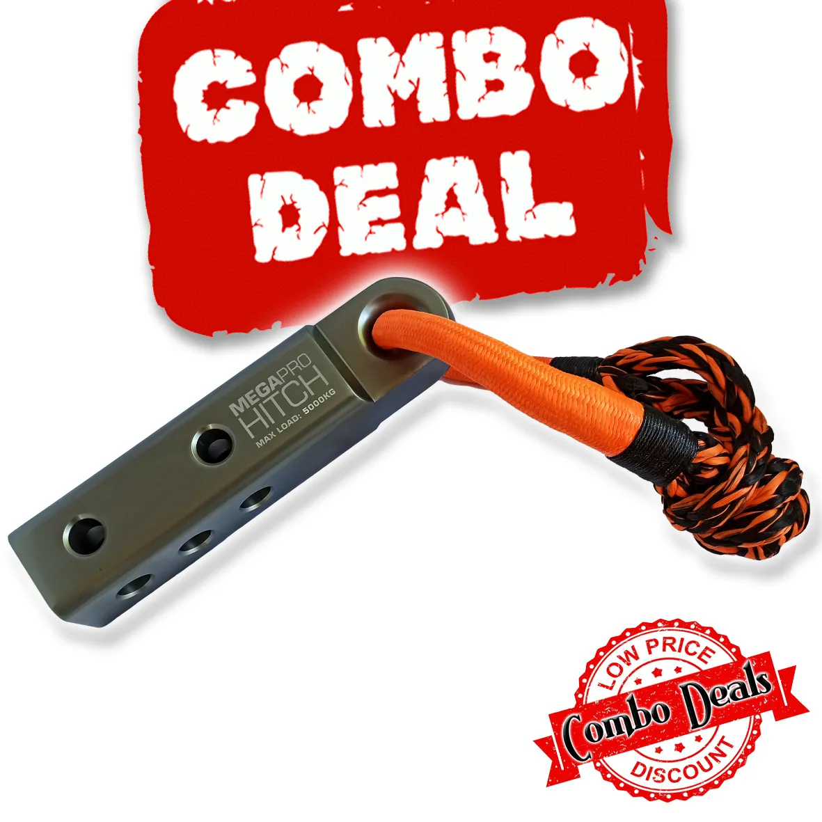 Carbon Recovery Hitch and Soft Shackle Combo Deal - CW-COMBO-MFSS-MP5TH 2