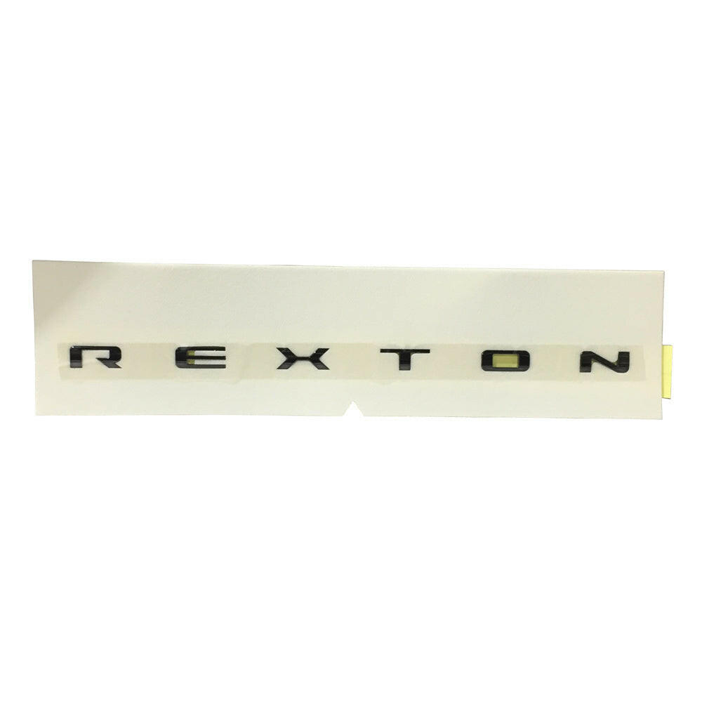 Genuine Ssangyong Rear 'REXTON' Badge (Black Edition).