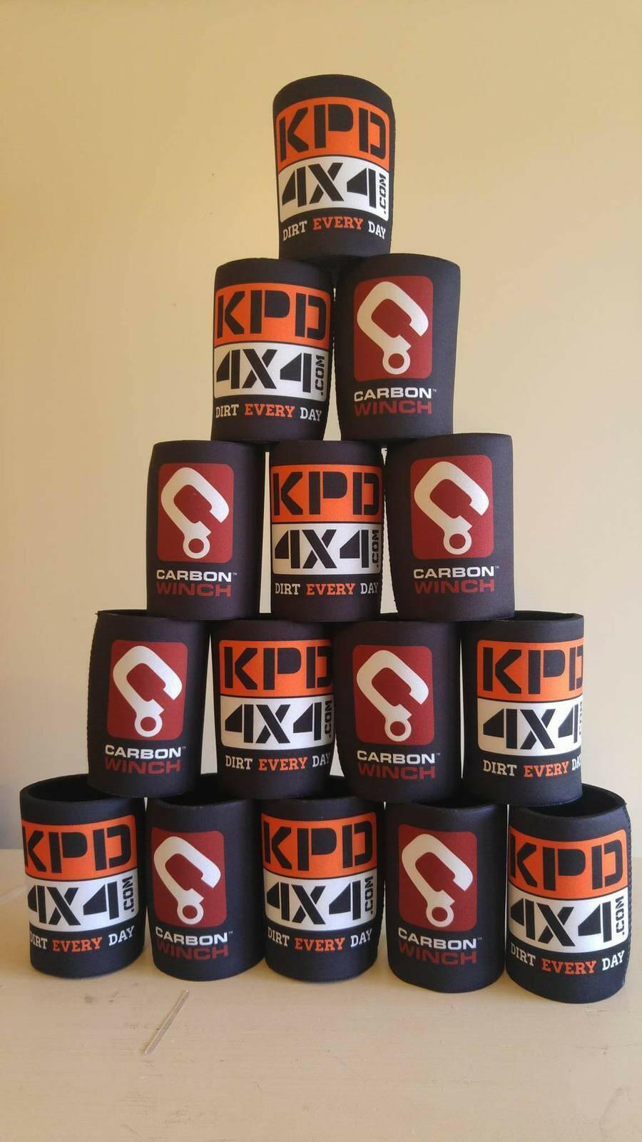 Stubby Holder with KPD 4x4 & Carbon Winches Australia Logos | PEAK 4x4
