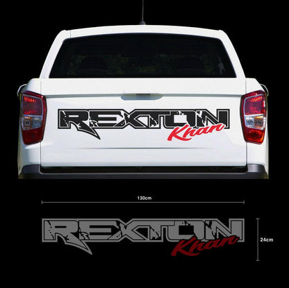 Rear Tailgate 'Rexton' decal for SsangYong Musso.